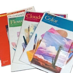 Vintage Set of 4 Paperback Art Instruction Book Set Walter Foster Publishing